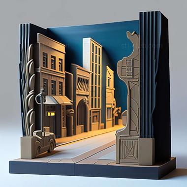 3D model city street (STL)